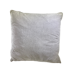 Light gray square velvet pillow