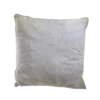 Light gray square velvet pillow