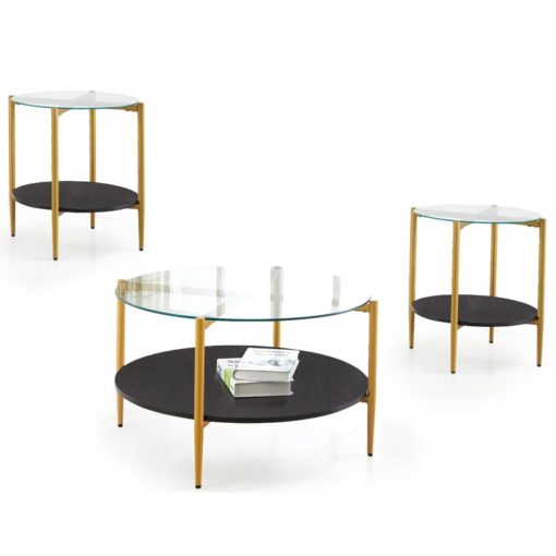 Set of 3 tables - coffee table and two end tables