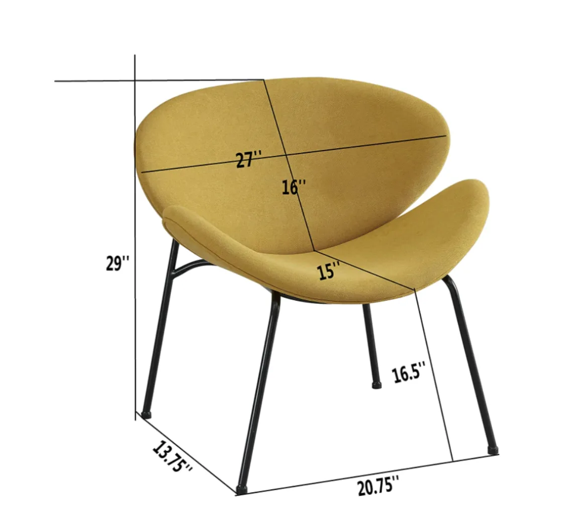 Amura Retro chair with dimensions WEBP Dimensions of chair. 27 inches across, 13.75 deep, and 29 inches tall.