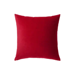 Ruby red contemporary velvet pillow for event rental in Indianapolis