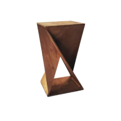 Different view of the wooden cocktail table for cocktail hour