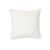Cream colored square pillow with fuzzy soft material, like a short hair rabbit.