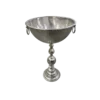 Silver Maravi Floor Length Champagne Bucket on a stand, showcasing a sleek design with a metallic finish for elegant event decor.