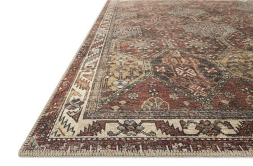 Side angle of corner of rug