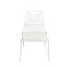 White cushions for the wire chairs
