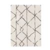 Anastasia Rug featuring a High pile rectangular tan rug with black geometric lines