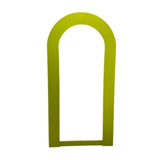 Freestanding 8 foot tall arch with wooden frame and cut out arch. Custom painting of solid color of your choice.