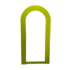 Freestanding 8 foot tall arch with wooden frame and cut out arch. Custom painting of solid color of your choice.