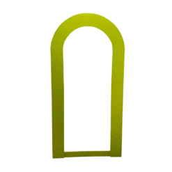 Freestanding 8 foot tall arch with wooden frame and cut out arch. Custom painting of solid color of your choice.