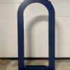 Painted to your color choice, this arch is navy blue with a flat solid base.