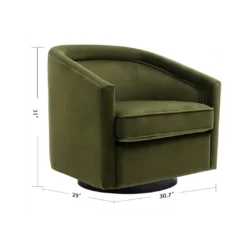 Dimensions of the chair. 31 inches high. 29 inches wide. 30.7 inches across.