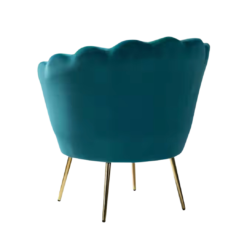 Back of chair - smooth velvet with scallop top