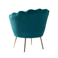 Back of chair - smooth velvet with scallop top