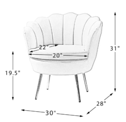 Dimensions of the chair - 31 inches tall, 30 across and 28 deep.