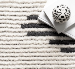 Close up of rug. Fluffy pile