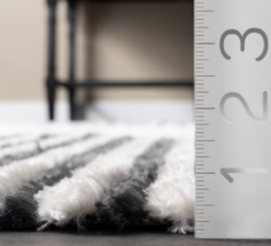 Showing the shag and pile height - nearly one inch