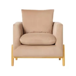 Front view of the Dune Chair featuring its plush cushion and sleek design