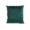 Square deep green velvet pillow