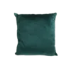 Square deep green velvet pillow