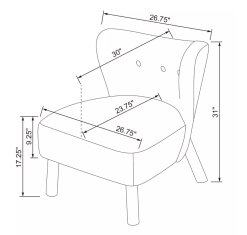 dimensions of chair