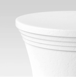 Close-up of the tabletop detailing of the Carden Side Table with tiered accents.