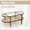 Dimensional diagram of the Cameron Coffee Table with load capacities and measurements.