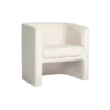Natural linen modern barrel chair