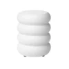White round table with 4 indents.