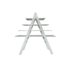 White A-Frame with 4 tier shelves.