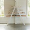 Variety of donuts displayed on a 4 tier A-Frame Shelf