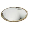 Mirror tray with thin gold trim.