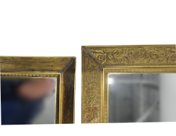 Detail shot of gold trim on trays.