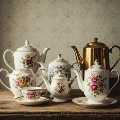 Vintage teapots.