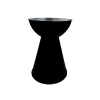 Matte, black hourglass side table.