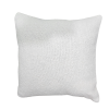 White, boucle, square pillow.