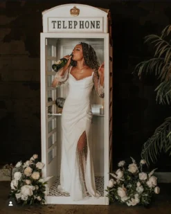 Phone Booth with model.