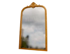 Medium sized, gold ornate mirror