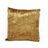 Crushed velvet. gold pillow.