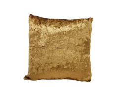 Crushed velvet. gold pillow.