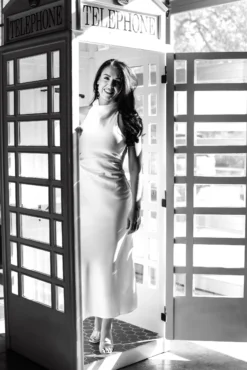 Pierre Phone Booth white vintage British telephone booths at styled event venue