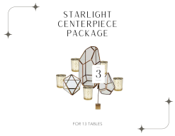 Package includes gold votives, 3 sizes of geometric lanterns, and a gold card clip.