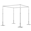 Silver. metal square structure