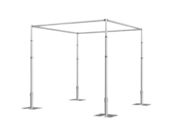 Silver. metal square structure
