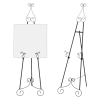 Black adjustable easel.