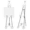 Black adjustable easel.
