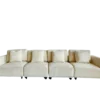 Cream bouclé modular sofa rental Indianapolis – Kanissu Sofa by Violet Vintage Rentals