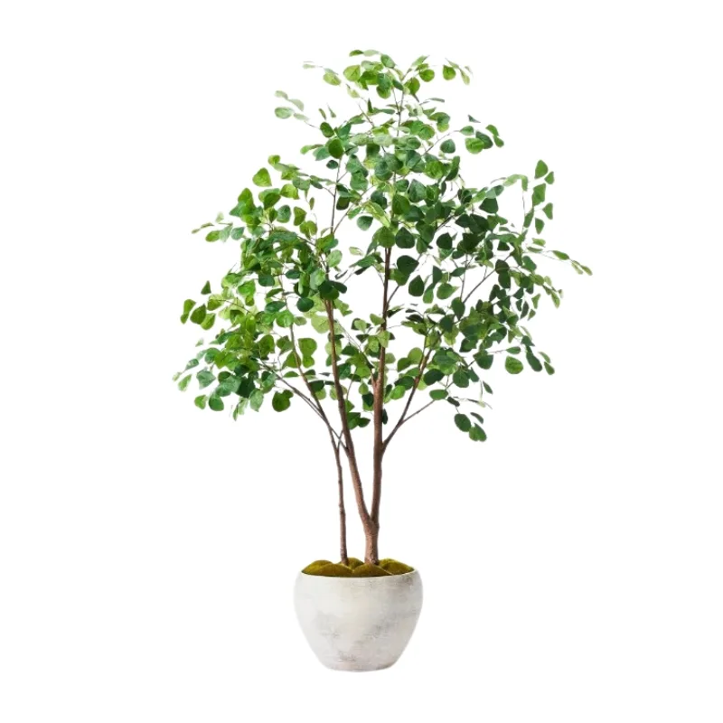 olivia-faux-ficus-tree-72-inch-full WEBP 72-inch Olivia faux ficus tree with heart-shaped green leaves and white stone-look planter with moss top dressing