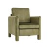 Belmont olive green velvet accent chair available from Violet Vintage