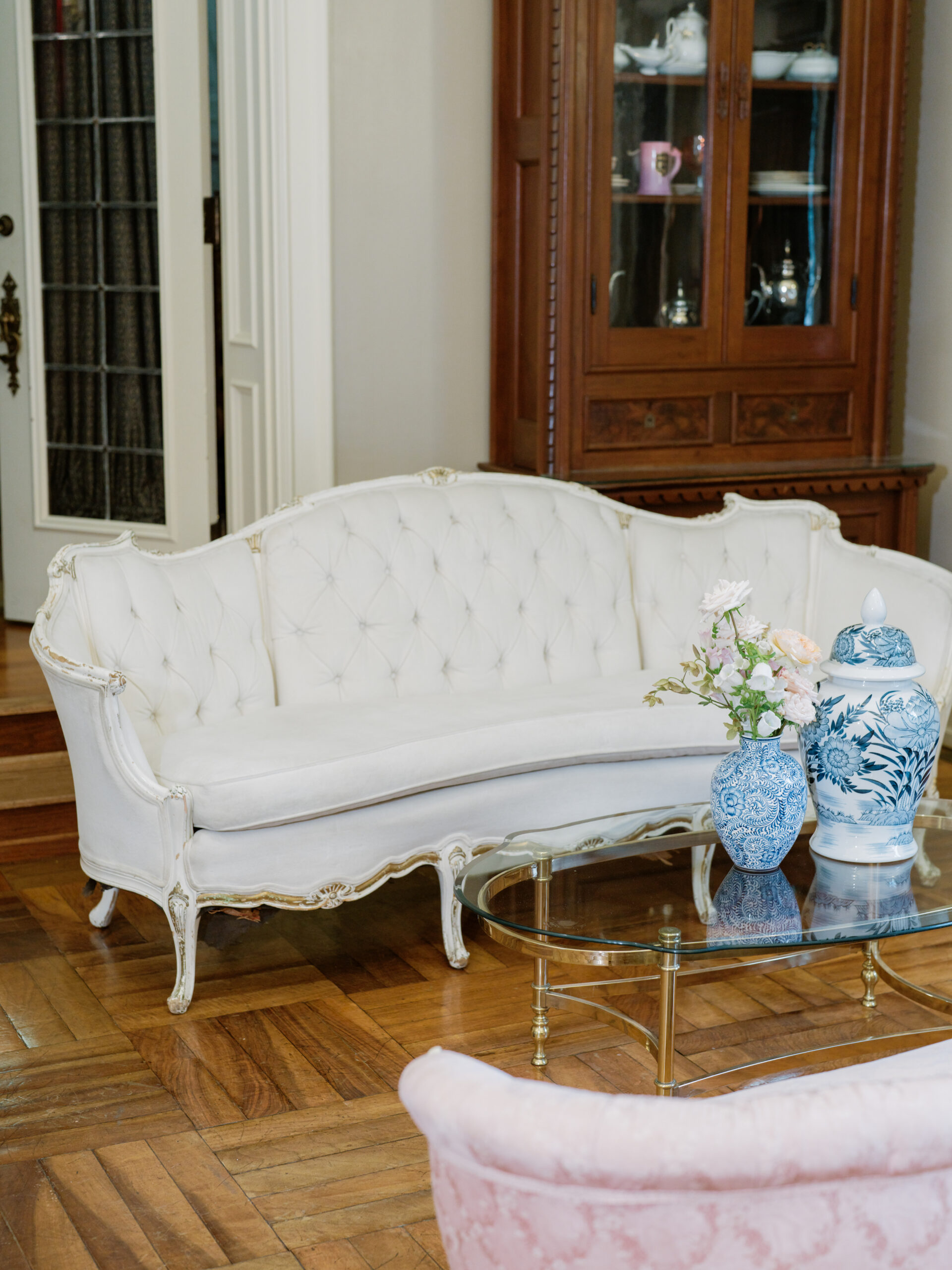 North Star Sofa and Gia Coffee Table in a wedding lounge at Laurel Hall